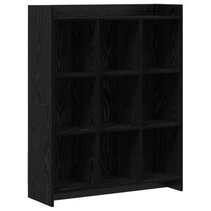 vidaXL Bookcase Black Oak 87.5 x 30 x 111 cm Engineered Wood