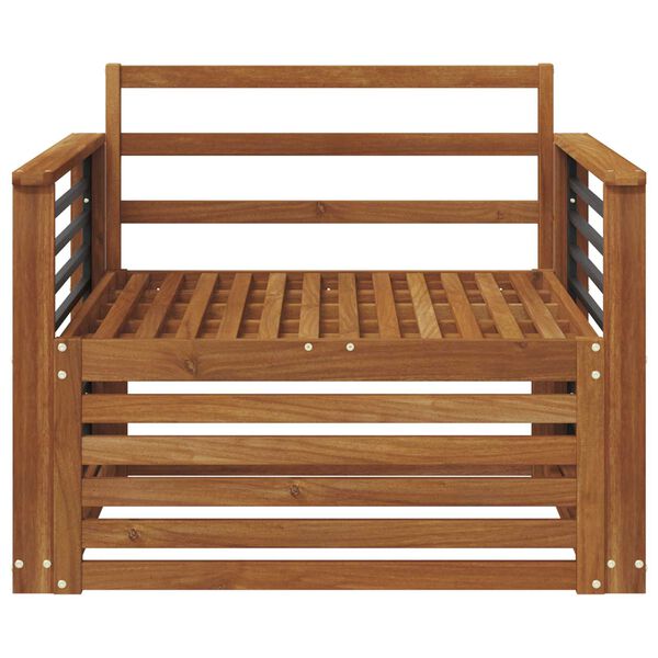 vidaXL 2 Piece Sofa with Armrests Solid Acacia Wood Natural