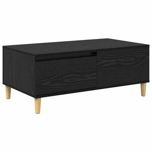 vidaXL Coffee Table Black Oak 90 x 50 x 35 cm Engineered Wood