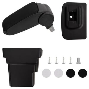 vidaXL Car Armrest Black 17x32x(37-53) cm ABS