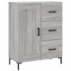 vidaXL Highboard Grey Sonoma 69.5x34x180 cm Engineered Wood