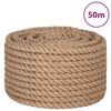 vidaXL Jute Rope 50 m Long 16 mm Thick