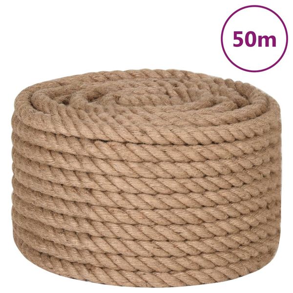 vidaXL Jute Rope 50 m Long 16 mm Thick