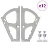 vidaXL Flip Drawer Hinge 12 pcs Silver 235 x 155 x 30 mm Iron