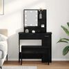 vidaXL LED Dressing Table Set 2 pcs Black Oak Engineered Wood