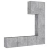vidaXL 5 Piece TV Wall Units Concrete Grey Engineered Wood