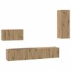 vidaXL Wall TV Cabinet Wall-mounted 4 pcs Artisan Oak Engineered Wood