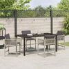 vidaXL Garden Dining Set 5 pcs Light Grey Poly Rattan