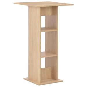 vidaXL Bar Table | Oak | Engineered Wood | 60 x 60 x 110 cm | Bar Table