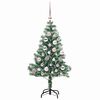 vidaXL Artificial Christmas Tree Snow Flocked with LED Light 120 cm