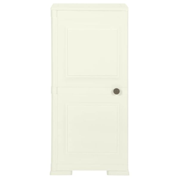 vidaXL Plastic Cabinet 40x43x85.5 cm Wood Design Vanilla Ice