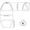 vidaXL Beach Tent 2-Person Grey Quick Release Waterproof