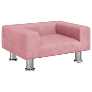 vidaXL Kids Sofa Pink 50x40x26,5 cm Velvet
