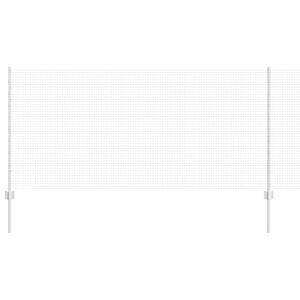 vidaXL Fence with Post Silver 1 x 10 m Steel