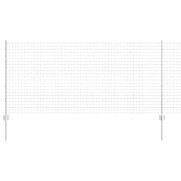 vidaXL Fence with Post Silver 1 x 10 m Steel