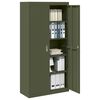 vidaXL Storage Cabinet 2 pcs Olive Green 90 x 40 x 180 cm Steel