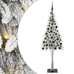 vidaXL Christmas Tree with 300 LEDs White 180 cm PE and Steel