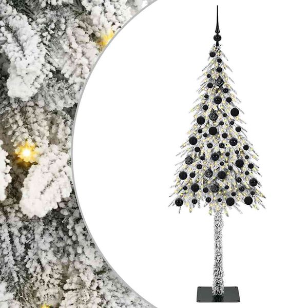 vidaXL Christmas Tree with 300 LEDs White 180 cm PE and Steel