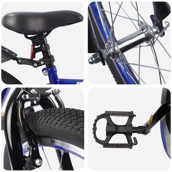 vidaXL Kids Bike 20'' for 6-11 Years Old Dark Blue