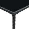 vidaXL Garden Bar Table Black 70x70x110 cm Poly Rattan and Glass