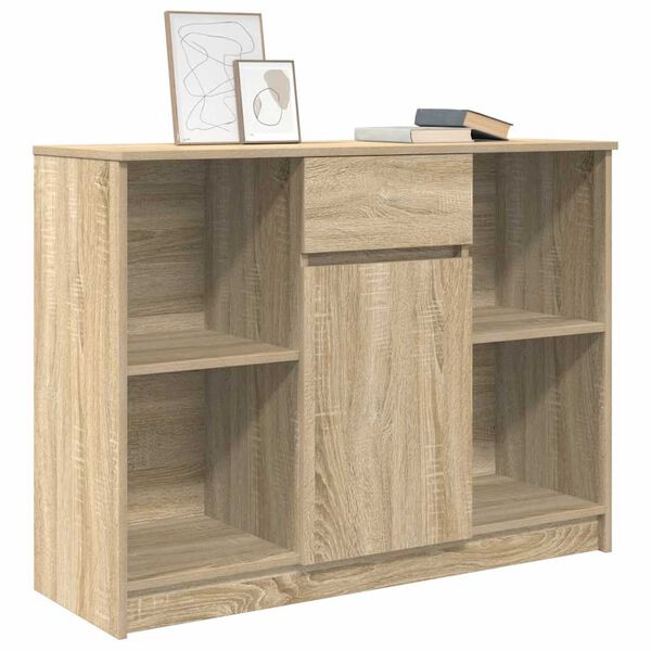 vidaXL Sideboard with Drawer Sonoma Oak 101x35x76 cm Engineered Wood