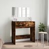 vidaXL Dressing Table with Mirror Smoked Oak 80x39x80 cm