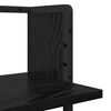 vidaXL Wall Shelf Set 4 pcs Black Oak 65 x 25 x 30 cm Engineered Wood