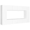 vidaXL 8 Piece TV Cabinet Set White Engineered Wood