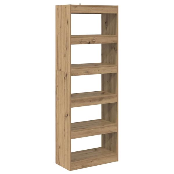vidaXL Book Cabinet Artisan oak 60 x 30 x 166 cm Engineered wood