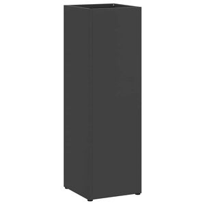 vidaXL Umbrella Stand with Storage Black 15.5 x 15.5 x 49 cm Metal