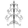 vidaXL Metal Christmas Tree with Stand Black 60 cm Powder-coated Steel
