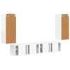 vidaXL TV Wall Cabinet Set 4 pcs High Gloss White Engineered Wood