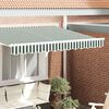 vidaXL Awning Valance Green and White 280 x 20 cm Canvas