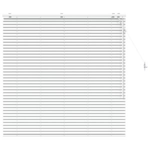 vidaXL Venetian Blind White 135 x 130 cm 35 mm Solid Paulownia Wood