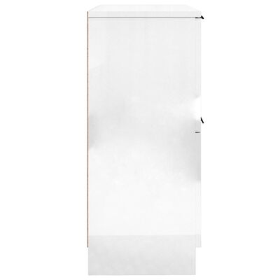 vidaXL Sideboards 2 pcs High Gloss White 30x30x70 cm Engineered Wood