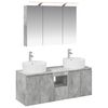 vidaXL Bathroom Cabinet Set 4 pcs Concrete Grey Engineered Wood