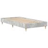 vidaXL Bed Frame No Mattress Concrete Grey 75x190 cm Small Single Engineered Wood