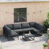 vidaXL Garden Sofa Set Anthracite Steel