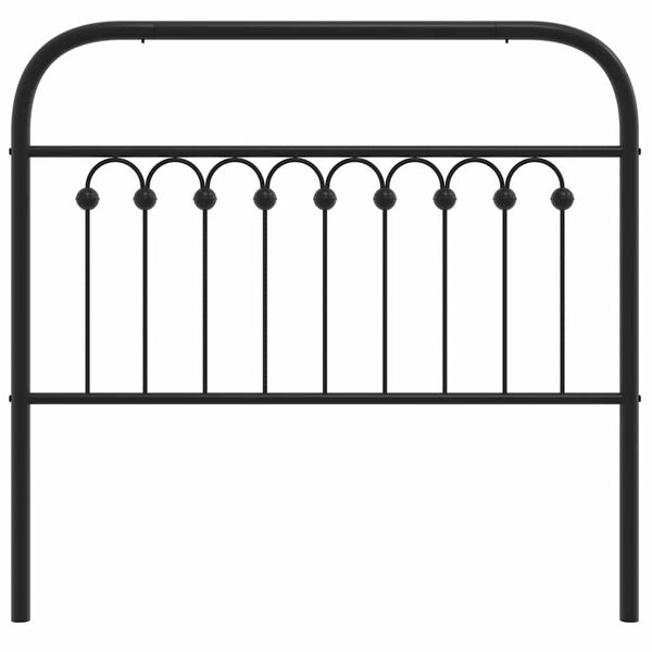 vidaXL Metal Replace Headboard Black 100 cm