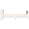 vidaXL Bed Frame with Headboard White 100x200 cm Solid Wood Pine