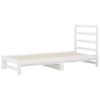 vidaXL Pull-out Day Bed without Mattress White 2x(90x190) cm