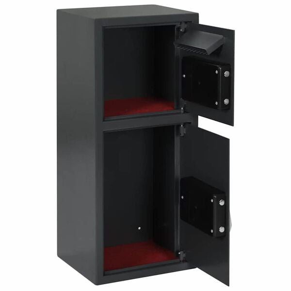vidaXL Digital Safe with Lock Dark grey 35 x 31 x 80 cm Steel