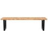 vidaXL Basin Shelf Wall Mounted Steel and Solid Wood Oak
