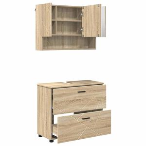 vidaXL Bathroom Furniture Set 2 pcs Sonoma Oak