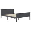 vidaXL Bed Frame without Mattress Grey Solid Wood Pine 160x200 cm