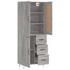 vidaXL Highboard Grey Sonoma 69.5x34x180 cm Engineered Wood