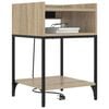 vidaXL Bedside Cabinet with Shelf 2 pcs Sonoma Oak 40 x 40 x 61 cm