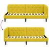 vidaXL Corner Bed Frame with Headboard Yellow 90 x 190 cm Velvet