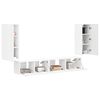 vidaXL TV Cabinet Set 4 pcs White Engineered Wood