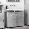 vidaXL Bathroom Cabinet with Drawer Concrete Grey 76.5 x 35 x 64 cm